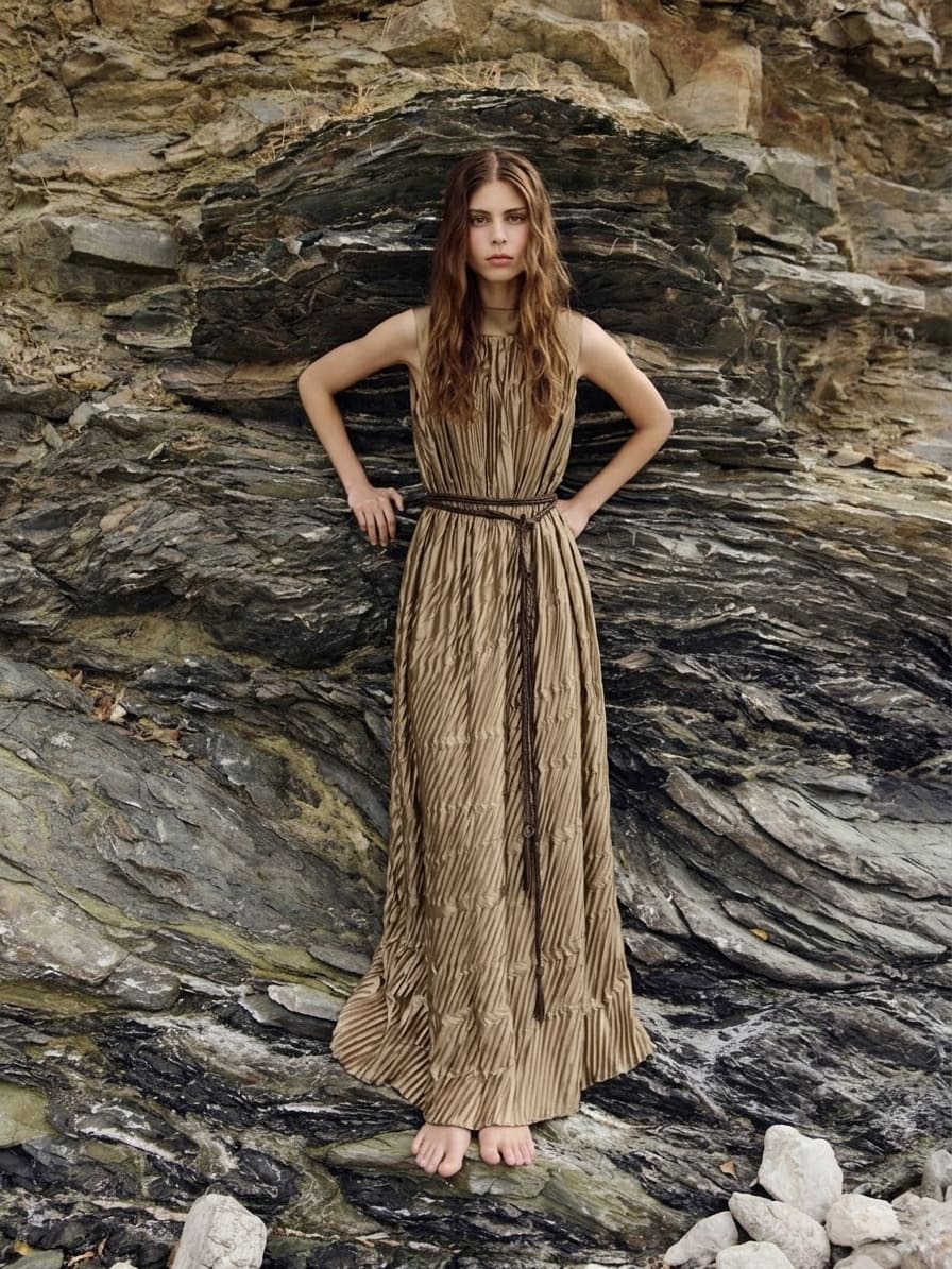 6546 сукня 44р. бежевий Фото #1